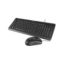 Klip Xtreme KCK-215S Wired - Keyboard + Mouse Combo / USB / Spanish / Black