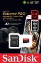 Sandisk Extreme Pro - MicroSDXC Memory 64GB / UHS-I U3 / Class10 / With Adapter 