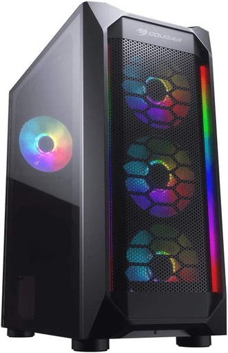 [COU-CPU-ACC-MX410MG-NA-223] Cougar MX410 Mesh-G Gabinete Gaming / RGB / Negro