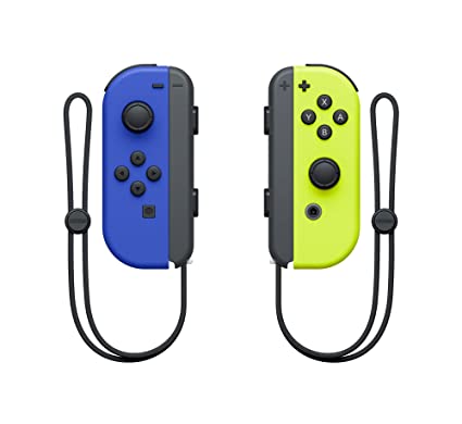 [NIN-GAM-ACC-BLUNEONY-NA-321] Nintendo Switch Joy-Con (L)/(R) - Original Gaming Accesories / Blue  / Neon Yellow