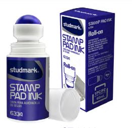 [STU-MSC-OFF-06634-NA-323] Studmark 06334 Stamp Pad Ink Roll-On - 60ml Blue