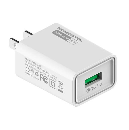 [SMT-CABL-USB-SMSA18-NA-323] Somostel SMS-A18 Adapter 18W usb 3.0