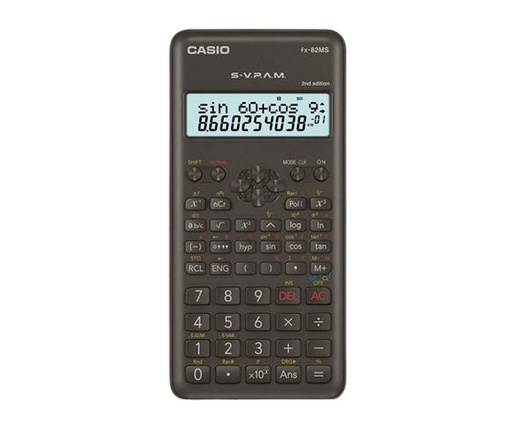 [CAS-CAL-ACC-FX82MS-BK-320] Casio Fx-82Ms Calculator / 240 Functions / Black