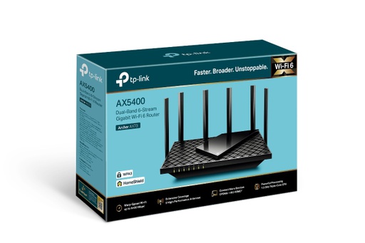 [NET-ROU-TPL-AX73-BK-423] TP-LINK Archer AX73(US) Wireless Router Wi-Fi 6 Dual Band AX5400