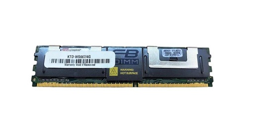 [KIN-MEM-COM-TDWS667/4G-BK-320] Kingston 4GB Fully Buffered sDDR2 667 MHz for servers.