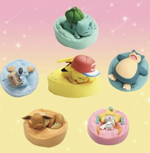 [GNC-GAM-ACC-POKEMONSLEEP-NA-423] Generic Sleeping Pokemon Figurine With Cushion