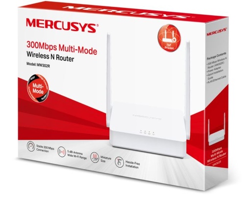 [MRS-NET-ROU-MW302R-WH-320] Mercusys MW302R Router inalámbrico N multimodo / 300Mbps / Blanco