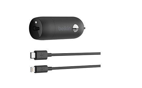 [BEL-MSC-ACC-CCA003bt04BK-BK-] Belkin CCA003bt04BK Boost Charge - Auto Charge + Cable / USB-C to Lightning / 20W / Black  