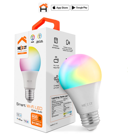 [NEX-NET-GAD-C110-WH-124] Nexxt NHB-C110 - Bombillas LED Inteligente / RGB / Wifi / 110V / Blanco 