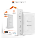 Nexxt NHE-T100 - Smart Wi-Fi 3 circuit light switch / White 