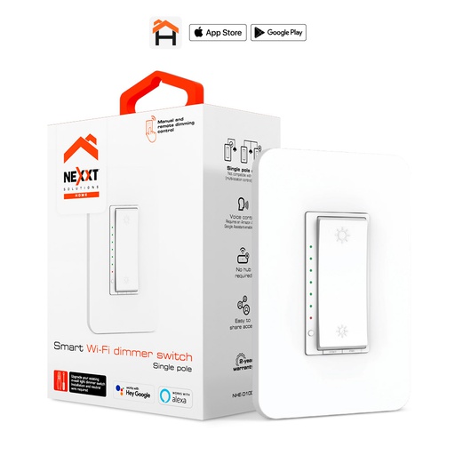 [NEX-NET-GAD-D100-WH-124] Nexxt NHE-D100 - Smart Wi-Fi dimmer switch / White  