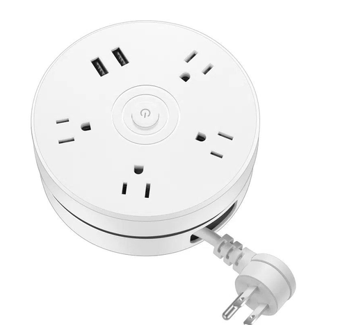 [GEN-ACC-ACC-EL05-WH-124] Genérico EL05 - Regleta / 4 Enchufes / 2 USB / Extensión 6ft / Blanco