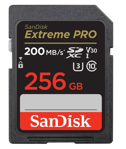 [SAN-MEM-MSD-SDSDXXD256GGN4IN-NA-124] SanDisk Extreme Pro SDXC - Tarjeta de Memoria  de 256GB / SDXC UHS-I / Class 10 / V30  