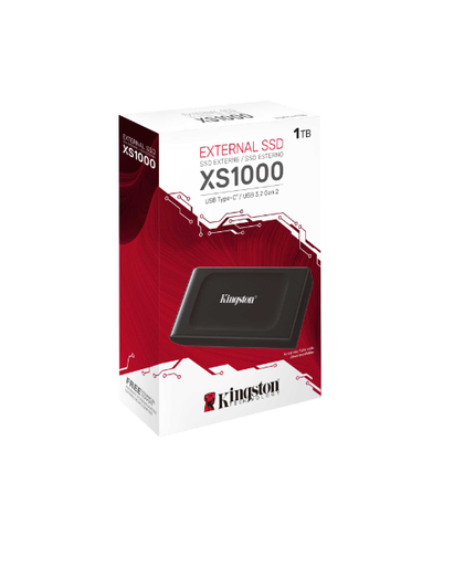 [KIN-STO-MEM-XS1000-BK-224] Kingston XS1000 - Portable External Disk / 1TB SSD / USB 3.0 / BlackN