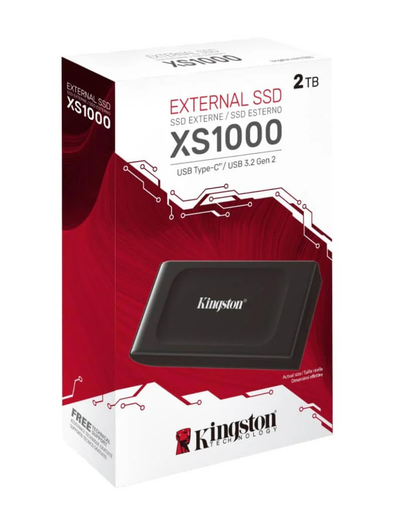 [KIN-STO-MEM-XS2000-BK-224] Kingston XS2000 - Disco Externo Portátil / 2TB SSD / USB 3.0 / Negro