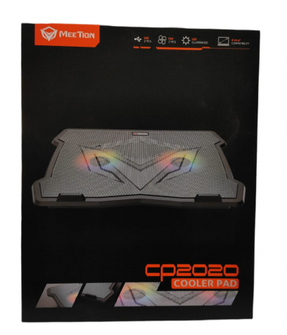 [MET-GAM-ACC-CP2020-BK-224] Meetion MT-CP2020 Gaming Notebook Cooling Pad - 2*Fan 
