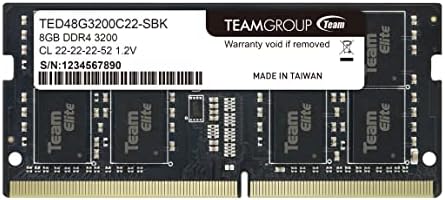 [MEM-LAP-TEA-TED48G3200C22-BK-224] TeamGroup Elite 8GB DDR-3200 Memoria Sodimm para laptop