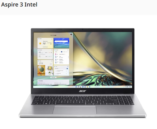 [ACE-NBK-CN-A315510P378E-SL-224] Acer Laptop A315-510P-378E - Intel Core i3-N305 / 15.6&quot; HD / 8GB / 512GB SSD / Win 11 Home / Silver 