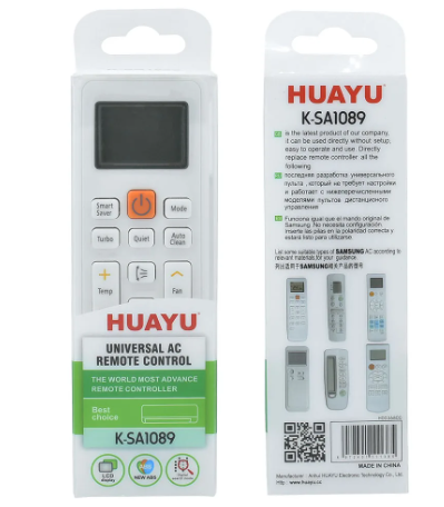 [HUY-ACC-HOM-KSA1089-WT-324] Huayu K-SA1089 Control Aire Acondicionado Universal  Compatible para Samsung