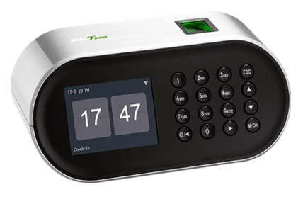 [ZKT-MSC-HOM-D1-WT-324] ZKTeco D1 Reloj Checador de Huella Digital Biomerico para Escritorios con Bateria Incorporada, USB/WiFi