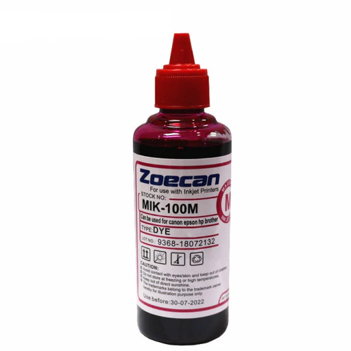 [PRT-INK-ZOE-MIK100M-NA-324] Zoecan MIK-100M Tinta Universal para Impresora - Magenta - 100ml