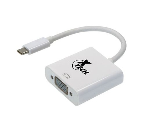 [XTE-MSC-CBL-XTC550-WH-420] Xtech XTC-550 - Adapter Type-C Male to VGA female / 60Hz / White