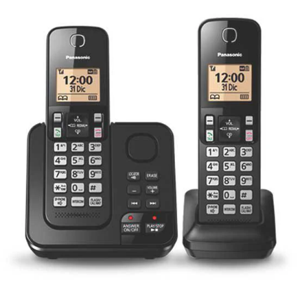 [PAN-TEL-CN-TGC362-BK-424] Panasonic KX-TGC362  Digital Enchanced Cordless Tlecommunications Dual Headphones - Black