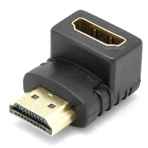 [ADP-AV-ZOE-ZO94H90X-BK-424] Zoecan Adaptador L para HDMI Hembra-Macho - 100% Cobre