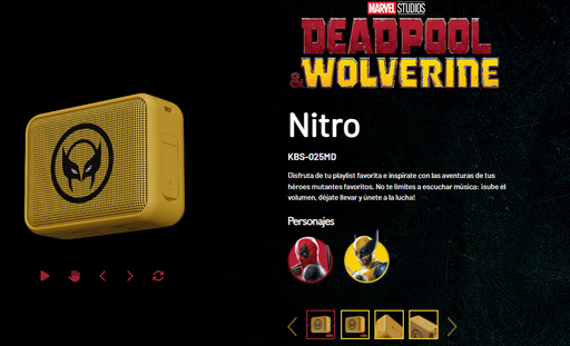 [KLP-MSC-ACC-KBS025MDW-424] KLIP KBS-025MD Wolverine - Marvel Version Nitro Wireless Speaker / Bluetooth / 6W / Yellow