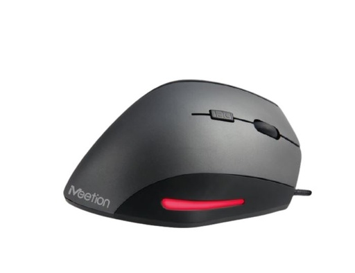 [MET-KYM-ACC-M380-BK-420] Meetion M380 USB Vertical Mouse - 4 Color BackLight / 2400dpi / Black