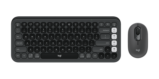 [KYM-COM-LOG-920013052-BK-424] Logitech Pop Icon Combo - Mouse y Teclado Wireless y Bluetooth Multi Plataformas / Negro / Español