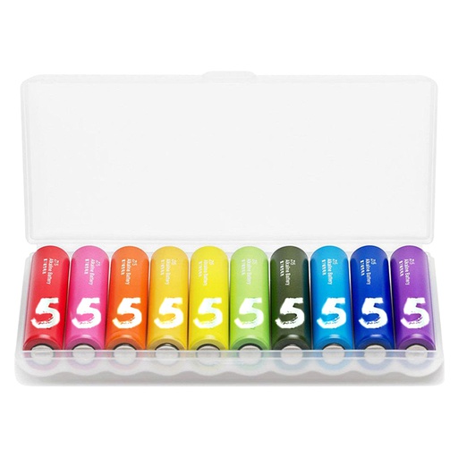 [BAT-CON-XIA-Z15-NA-125] XIAIOMI ZI5 Batería AA Alcalina de Colores - 10-Pack
