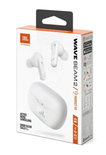 [JBL-AYM-WRL-VIBEBEAM2-WT-125] JBL Vibe Beam2 Wireless Earbuds - White 