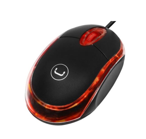 [UTK-KYM-CBL-MS6501BK-BK-420] Unno Tekno - Optical Mouse Usb / Red Led / Black