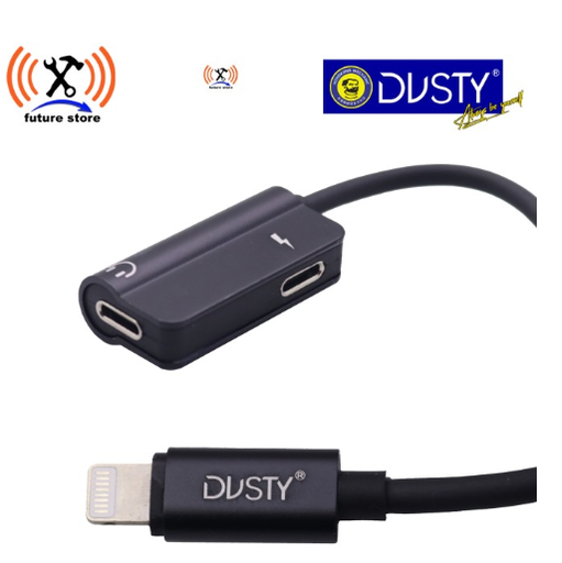 [DUS-CEL-ACC-Z01-BK-225] Dusty Z01  Adaptador de Lightning a 3.5mm+ Carga