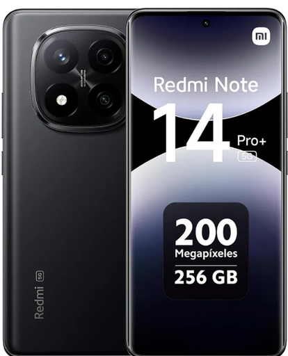 [RED-CEL-LTE-24115RA8EG-BK-225] Redmi Note 14  PRO+ 5G / 8GB Ram / 256GB Rom/ LTE - Black 