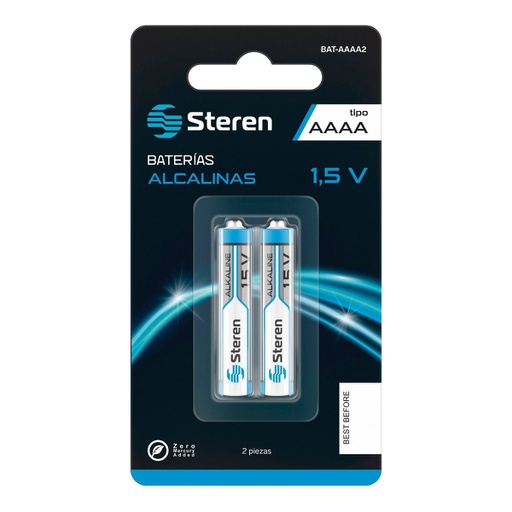 [BAT-CON-STE-AAAA2-NA-225] Steren AAAA Batería Alcalinas 1.5V - Dual Pack