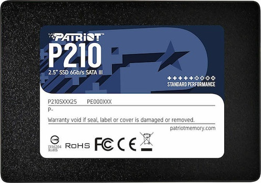 [PAT-STO-MEM-P210-NA-225] Patriot P210S256G25 - P210 / SSD 256GB / SATA 500mb/s