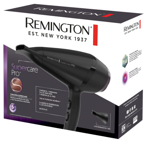 [RMT-MSC-ACC-D23A-BK-225] Remington D23A Secador Supercare Pro con Turmalina