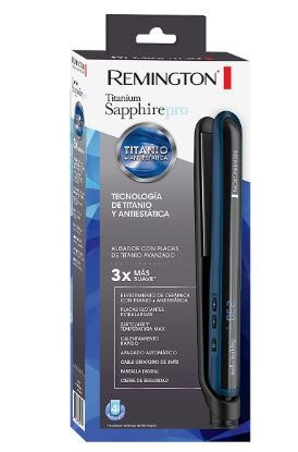 [RMT-MSC-ACC-S9510-BL-225] Remington S9510 Plancha Alisadora SapphierePro Titanio+Antiestatica 