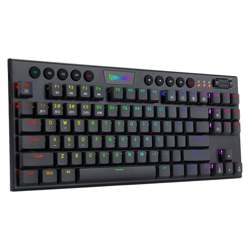 [KYM-GAM-RED-K621RGB-BK-225] REDRAGON HORUS TKL Wireless Mechanical RGB Gaming Keyboard - 2.4GHz, BT, USB / Black