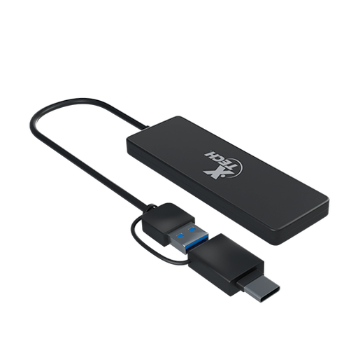[XTC-MSC-ACC-XTC390-BK-325] XTech XTC-390 - USB-A/USB-C Hub de 4 puertos USB3.0